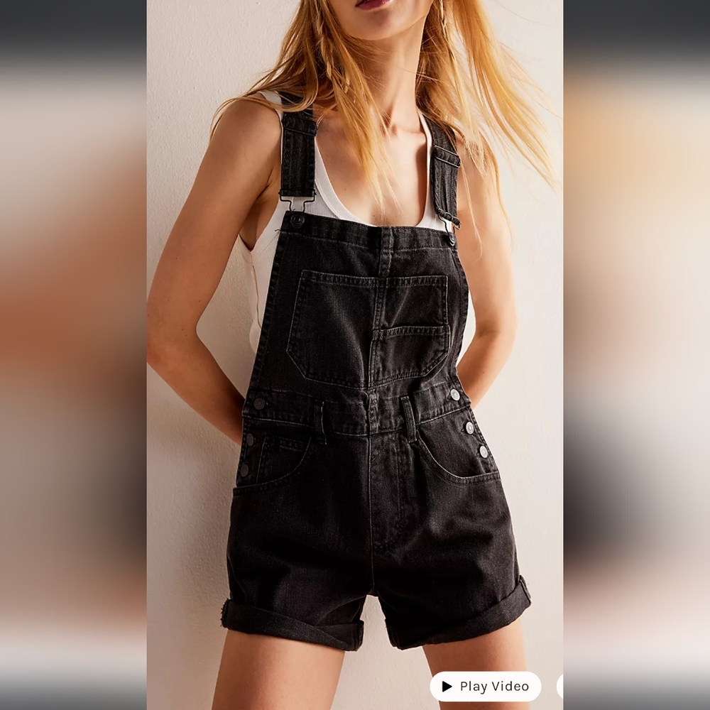 Free People Shorttall Bibs